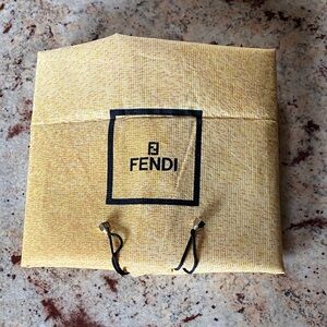 Fendi Yellow Logo Dust Bag